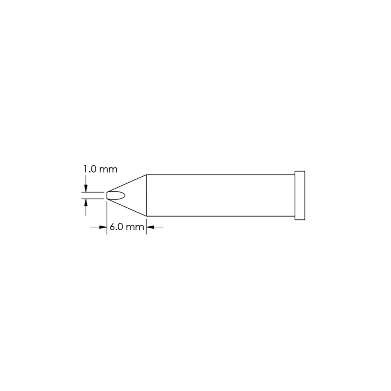 Metcal 6 mm Chisel Soldering Iron Tip GT6-CH0010P