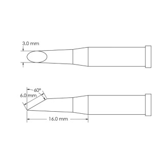 Metcal 16 mm Hoof Soldering Iron Tip GT4-HF6030S