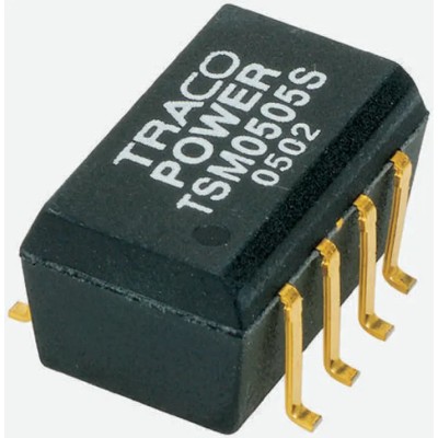 TRACOPOWER 2-Output 1W Surface Mount Isolated DC/DC Converter, 15V dc/ 33 mA Output, 13.2V dc Max Input, 10.8V Min TSM 1215D