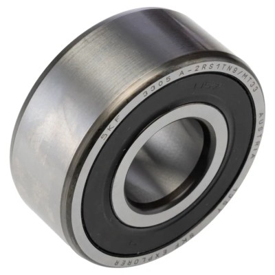 SKF 2 Row Angular Contact Ball Bearing 25 mm ID, 62 mm OD, 25.4 mm Race Width 3305 A-2RS1TN9/MT33