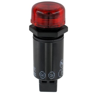 Sloan Red LED Panel Mount Indicator 16 mm, FASTON Termination, IP65, 3000mcd Luminous Intensity, 948RROD