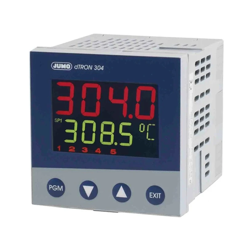 Jumo dTRON Panel PID Temperature Controller 1 Input 4 Output Logic SSR 240V ac On-Off 703044/181-000-23/000