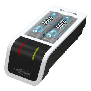 Ansmann NiMH Battery Charger Comfort Mini 1.2V Output 800mA Charge Current USB Input 1001-0091-01