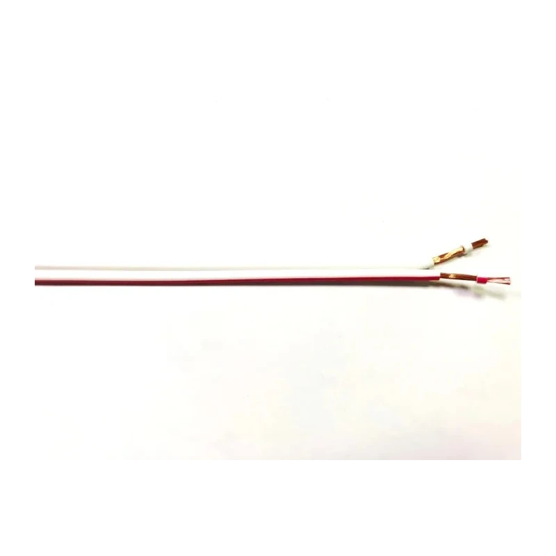 RS PRO 2 Core Power Cable, Red, White 0.75mm² 70°C 300V Polyvinyl Chloride Jacket 100 m 209-7982