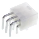Molex Mini-Fit Jr Series Right Angle Through Hole PCB Header, 6 Contacts, 4.2 mm Pitch, 2 Row, Shrouded 39-30-1060