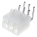 Molex Mini-Fit Jr Series Right Angle Through Hole PCB Header, 6 Contacts, 4.2 mm Pitch, 2 Row, Shrouded 39-30-1060