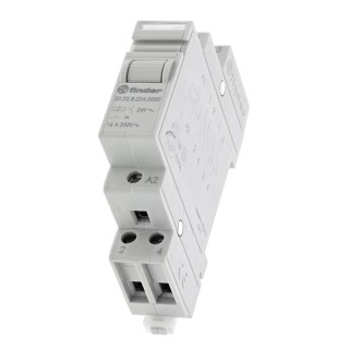 Finder DIN Rail Modular Step Relay, 24V AC Coil, 16A Switching Current, DPST-NO Contact Configuration 20.22.8.024.0000