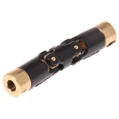 Huco Universal Joint, 2 Joints, Plain Type, Bored Hub 7.1mm, 35.3mm Length, Brass Material, 111.06.1414
