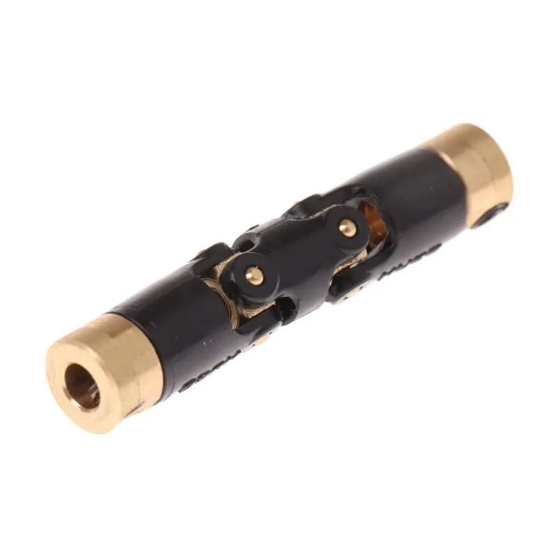 Huco Universal Joint, 2 Joints, Plain Type, Bored Hub 7.1mm, 35.3mm Length, Brass Material, 111.06.1414