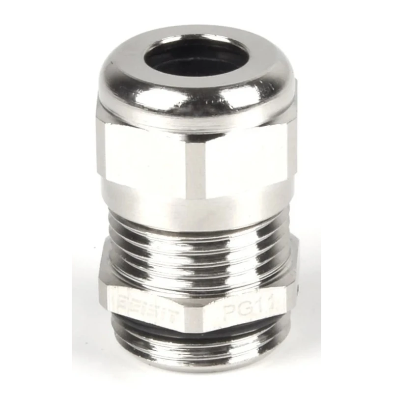 RS PRO Metallic Nickel Plated Brass Cable Gland M20 Thread 6 mm to 12 mm Cable Diameter IP68 210-0600
