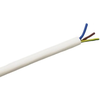 RS PRO 3 Core Power Cable White 1.5mm² Silicone Rubber 200 °C 25 m 210-1247