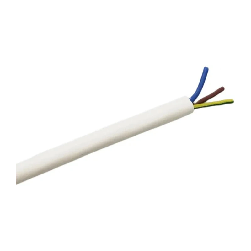 RS PRO 3 Core Power Cable White 1.5mm² Silicone Rubber 200 °C 25 m 210-1247
