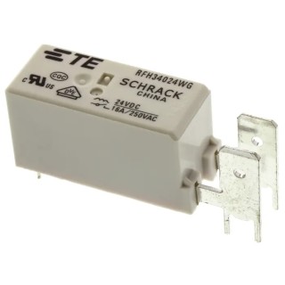 TE Connectivity DIN Rail Power Relay, 24V DC Coil, 16A Switching Current, SPST 6-1415520-1 RFH34024WG