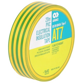 Advance Tapes Yellow Polyvinyl Chloride Electrical Tape 19mm x 20m AT7