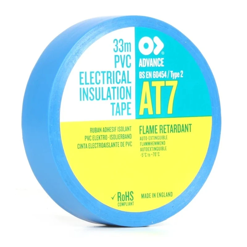 Advance Tapes Blue Polyvinyl Chloride Electrical Tape 19mm x 20m AT7