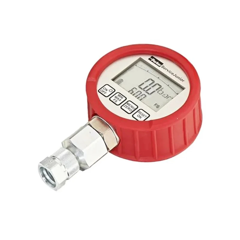 Parker 1/4 in Steel Case Hydraulic Service Junior Digital Pressure Gauge, BSPP Connection, 90 mm Dial, 600 bar SCJN-KIT-600