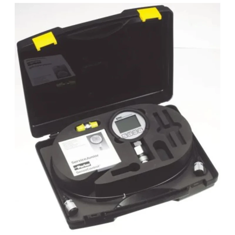 Parker 1/4 in Steel Case Hydraulic Service Junior Digital Pressure Gauge, BSPP Connection, 90 mm Dial, 600 bar SCJN-KIT-600