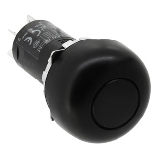 Idec Push Button Switch 22 mm Panel Mount Black Mushroom DPDT IP66 MW1B