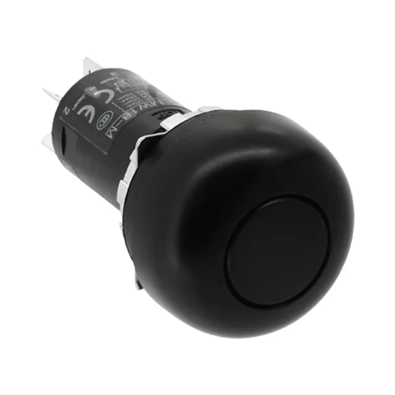 Idec Push Button Switch 22 mm Panel Mount Black Mushroom DPDT IP66 MW1B