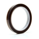 3M Brown PTFE Tape 25.4mm Width, 0.09mm Thickness, 32.9m Length, Silicone Adhesive, Max Temp 260°C 5490 25x32