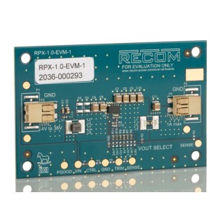 Recom Evaluation Board for RPX-1.0 Buck Regulator Module 1A Output Current 5W Power Rating EMI Class B RPX-1.0-EVM-1