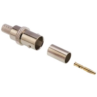 TE Connectivity BNC Series 75 Ω Coaxial Connector Cable Female BNC, Straight Body Crimp 5-1634514-1