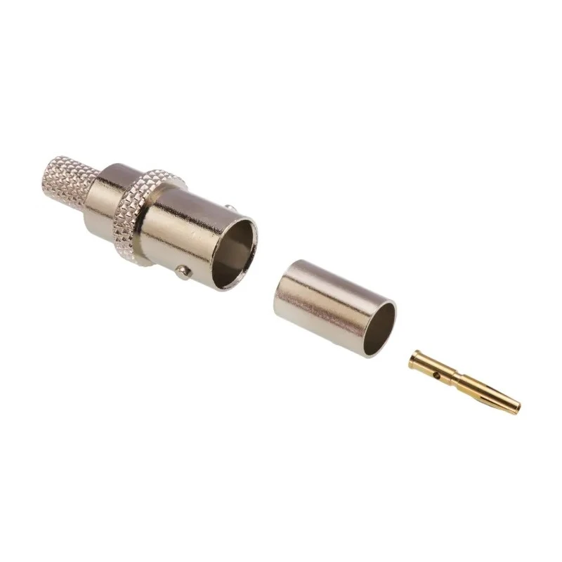 TE Connectivity BNC Series 75 Ω Coaxial Connector Cable Female BNC, Straight Body Crimp 5-1634514-1