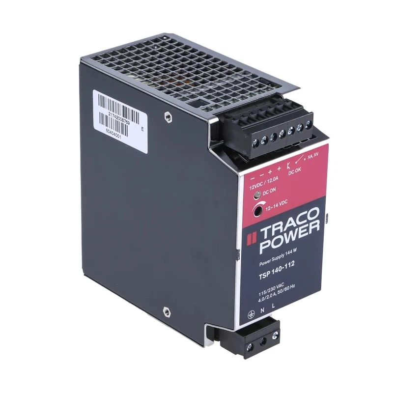 TRACOPOWER TSP Switched Mode DIN Rail Power Supply 264V AC Input 14V DC Output 12A 144W TSP 140-112