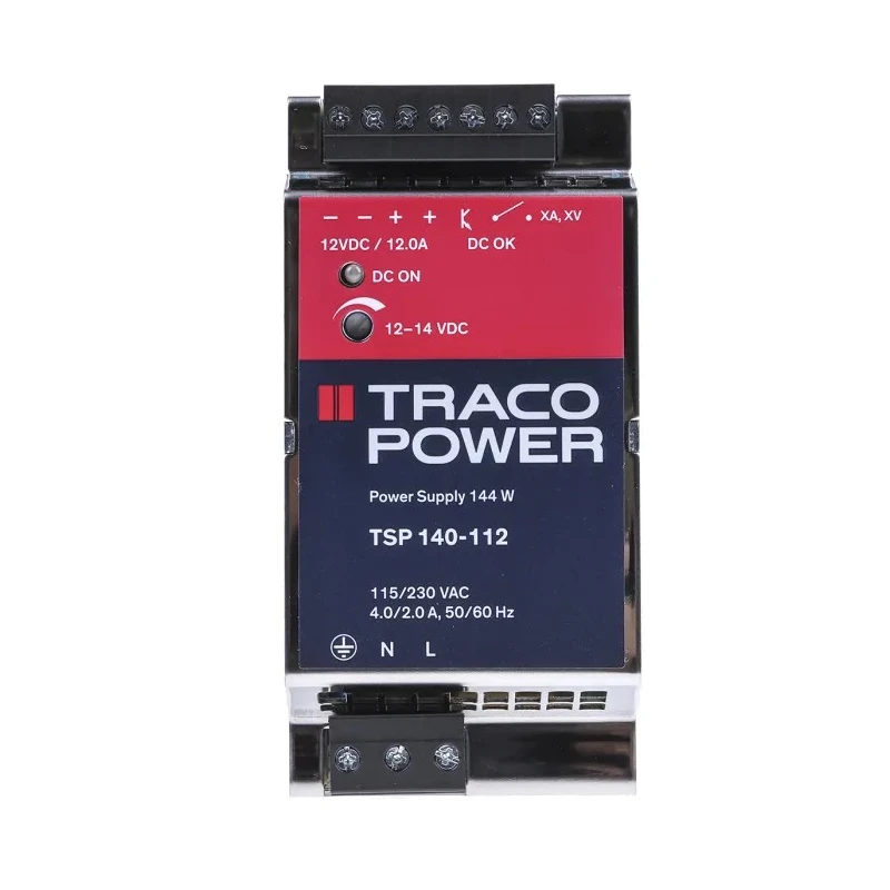 TRACOPOWER TSP Switched Mode DIN Rail Power Supply 264V AC Input 14V DC Output 12A 144W TSP 140-112