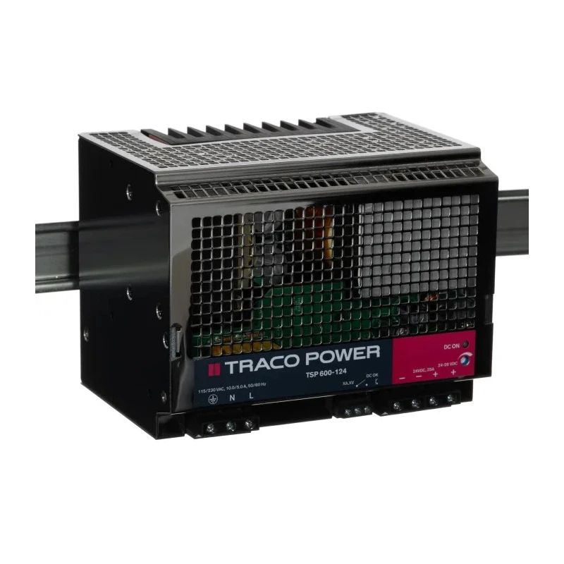TRACOPOWER Switched Mode DIN Rail Power Supply 132V AC Input, 28V DC, 25A Output, 600W TSP 600-124