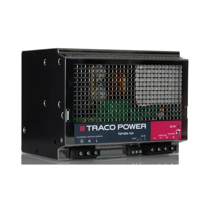 TRACOPOWER Switched Mode DIN Rail Power Supply 132V AC Input, 28V DC, 25A Output, 600W TSP 600-124