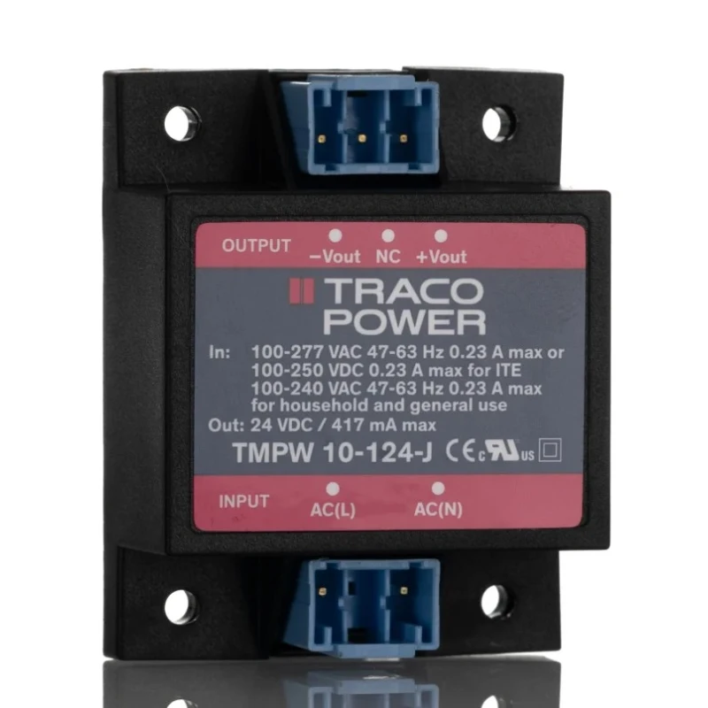 TRACOPOWER Switching Power Supply Dual Output 24V DC 10W Chassis Mount TMPW 10-124-J