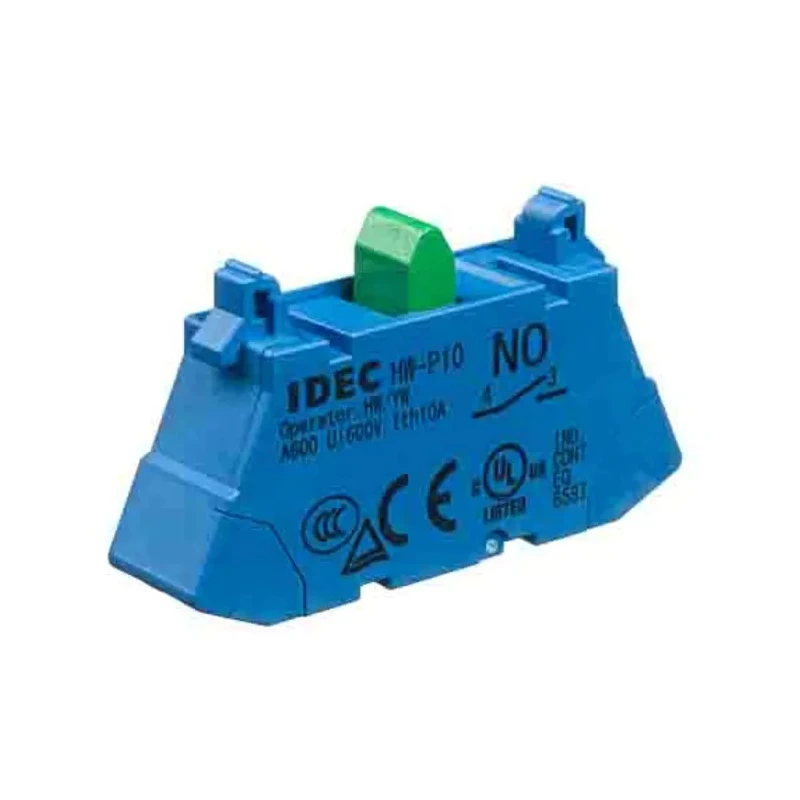 Idec HW Series Contact Block with Blue Flashing Light 110V, 220V, 24V, 440V, 48V, 50V, 1 NO HW-P10