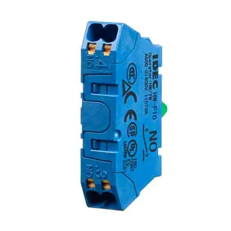 Idec HW Series Contact Block with Blue Flashing Light 110V, 220V, 24V, 440V, 48V, 50V, 1 NO HW-P10
