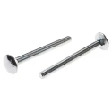 RS PRO Bright Zinc Steel Coach Bolt, Metric M6 x 65 mm Length, 100 mm Thread Length, Grade 4.8 512-1023
