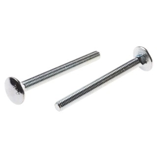 RS PRO Bright Zinc Steel Coach Bolt, Metric M6 x 65 mm Length, 100 mm Thread Length, Grade 4.8 512-1023
