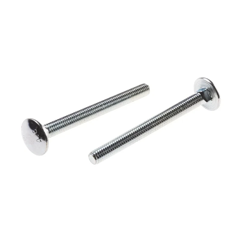 RS PRO Bright Zinc Steel Coach Bolt, Metric M6 x 65 mm Length, 100 mm Thread Length, Grade 4.8 512-1023