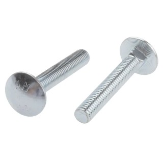 RS PRO Bright Zinc Steel Coach Bolt Metric M10 x 100 mm, Square Neck, Grade 4.8 512-1067