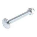 RS PRO Bright Zinc Steel Coach Bolt Metric M10 x 100 mm Length 75 mm Square Neck Thread 4.8 Grade 512-1089