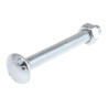RS PRO Bright Zinc Steel Coach Bolt Metric M10 x 100 mm Length 75 mm Square Neck Thread 4.8 Grade 512-1089