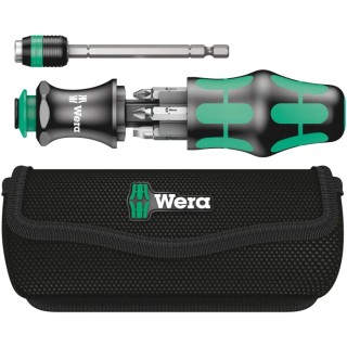 Wera Interchangeable Standard Screwdriver Set, Hexagon, Phillips, Pozidriv, Slotted Tips, 7-Piece 05051021001