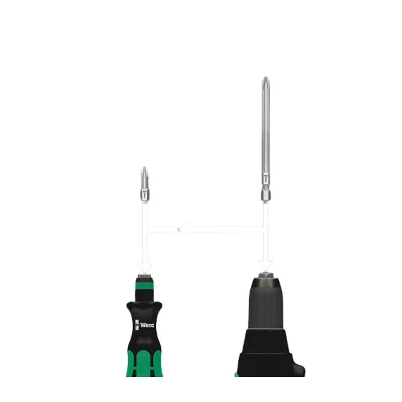 Wera Interchangeable Standard Screwdriver Set, Hexagon, Phillips, Pozidriv, Slotted Tips, 7-Piece 05051021001