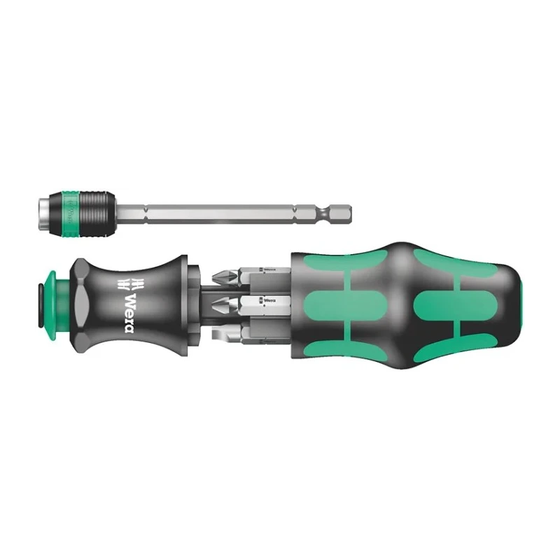 Wera Interchangeable Standard Screwdriver Set, Hexagon, Phillips, Pozidriv, Slotted Tips, 7-Piece 05051021001