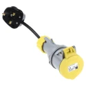 Fluke PAT Testing Adapter Circular Lead Type for 110V Appliances Compatible with 6500 Series TA700