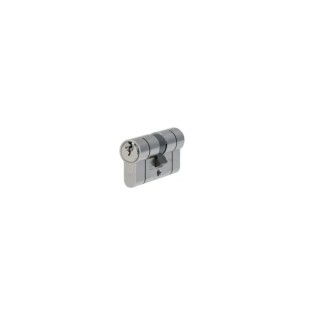 ABUS Brass Euro Cylinder Lock Matt Brass Nickel Finish 90mm 5 Pins 85125