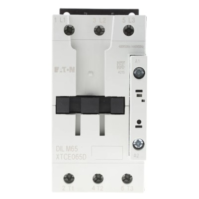 Eaton DILM Contactor, 3-Pole, 65 A, 400V AC Coil Voltage, 30 kW Power Rating, Screw Terminal 277896 DILM65(400V50HZ,440V60HZ)