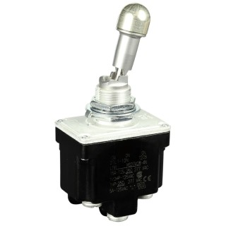 Honeywell Technologies Toggle Switch, Bushing Mount, Latching, DPDT, Screw Terminal, 28 V DC, 125 V AC 2TL1-10N