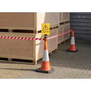 Tensator 3.65 m Polyethylene Safety Barrier with Orange Topper TC114-D3-3.65