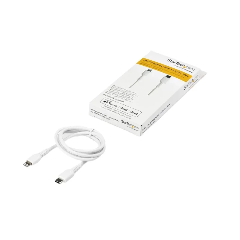 StarTech.com USB 2.0 Male Lightning Connector to Male USB Type C Cable 1m RUSBCLTMM1MW
