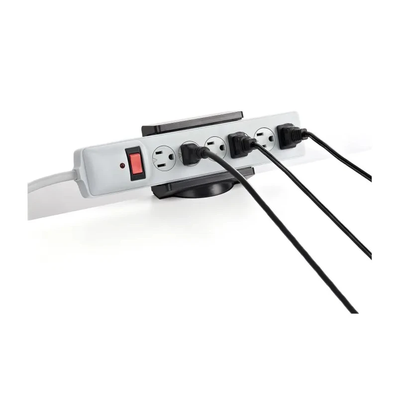 StarTech.com Desk Mounted Power Strip Holder Clamp with Cable Management 64mm Height PWRSTRPCLMP